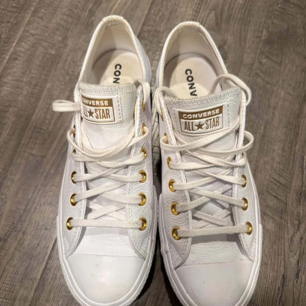 Converse All Star White with Gold Eyelets - Picture 6 of 6
